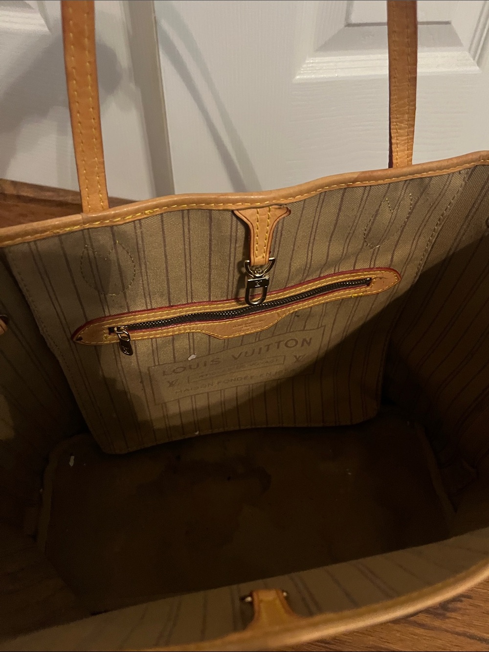 Brown Monogram Tote with Tan Trim - Picture 6 of 6